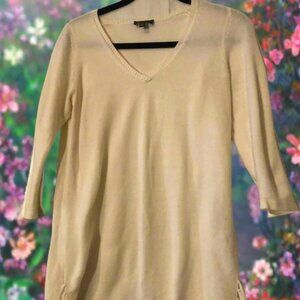 The Limited White Tassel Sweater Size S